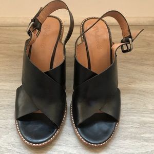 Black Madewell slingback sandals